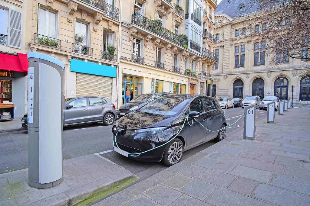 electric car and charger